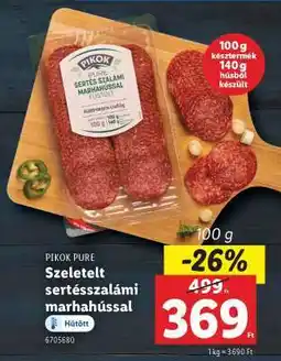 Lidl PIKOK PURE Szeletelt sertésszalámi marhahússal ajánlat
