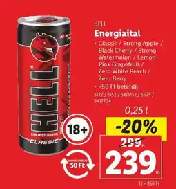 Lidl HELL Energiaital ajánlat