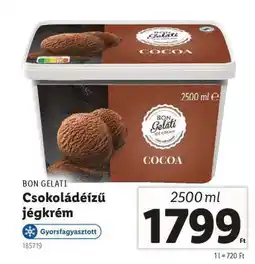 Lidl BON GELATI Csokoládéízű jégkrém ajánlat