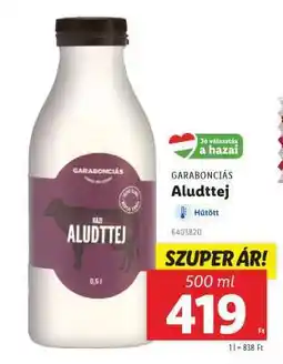 Lidl Garaboncás Aludttej ajánlat