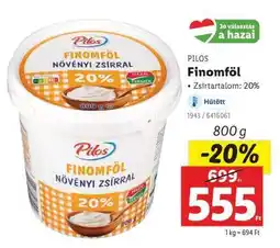 Lidl Pilos Finomföl ajánlat