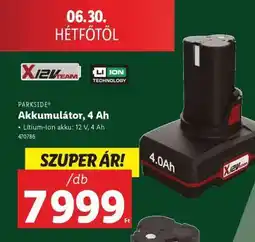 Lidl PARKSIDE Akkumulátor, 4 Ah ajánlat