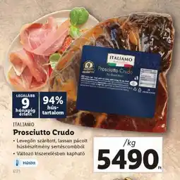 Lidl ITALIAMO Prosciutto Crudo ajánlat