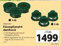 Lidl PARKSIDE Fűszegélynyíró damilorsó ajánlat