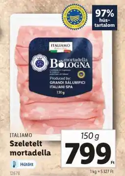 Lidl ITALIAMO Szeletelt mortadella ajánlat