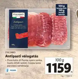 Lidl ITALIAMO Antipasti válogatás ajánlat
