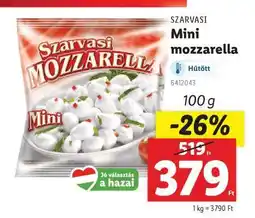 Lidl SZARVASI Mini mozzarella ajánlat