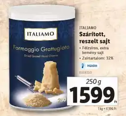 Lidl ITALIAMO Szárított, reszelt sajt ajánlat