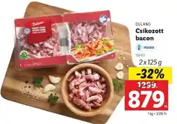 Lidl DULANO Csíkozott bacon ajánlat