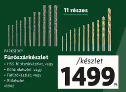 Lidl PARKSIDE Fúrószárkészlet ajánlat