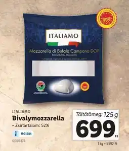 Lidl ITALIAMO Bivalymozzarella ajánlat