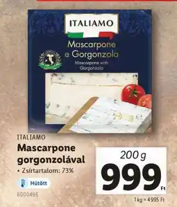 Lidl ITALIAMO Mascarpone gorgonzolával ajánlat