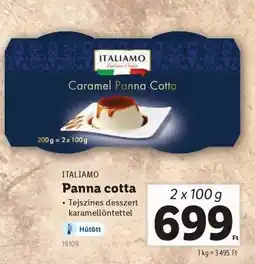 Lidl ITALIAMO Panna cotta ajánlat