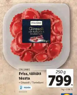 Lidl ITALIAMO Friss, töltött tészta ajánlat