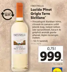 Lidl Lucido Pinot Grigio Terre Siciliane ajánlat