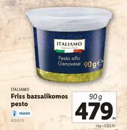 Lidl ITALIAMO Friss bazsalikomos pesto ajánlat