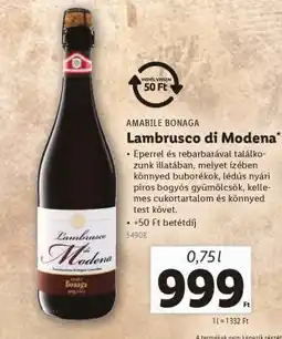 Lidl Lambrusco di Modena ajánlat