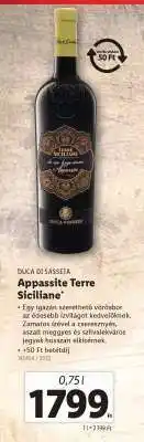 Lidl Duca di Sasseta Appassite Terre Siciliane ajánlat
