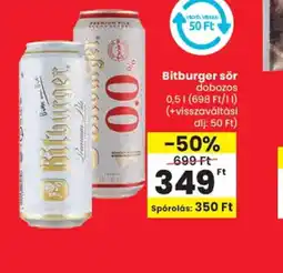 Spar Bitburger sör ajánlat