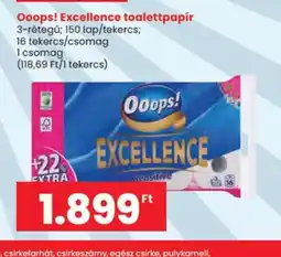 Spar Ooops! Excellence toalettpapír ajánlat