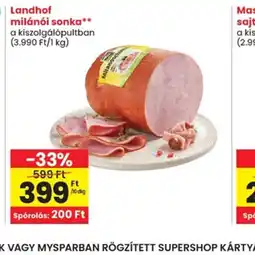 Spar Landhof miláni sonka ajánlat