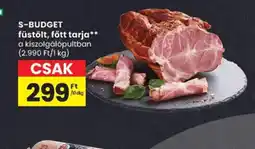 Spar S-Budget füstölt, főtt tarja ajánlat