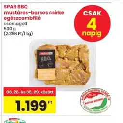 Spar Spar BBQ mustáros-borsos csirke egészcombfilé ajánlat
