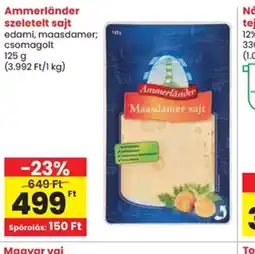 Spar Ammerl Magyar vajnder szeletelt sajt ajánlat