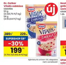 Spar Dr. Oetker Vitalis zabkása ajánlat