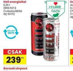 Spar Hell energiaital ajánlat