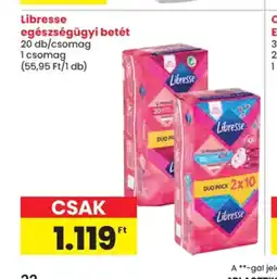Spar Libresse egészségügyi betét ajánlat