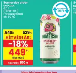 Spar Somersby cider ajánlat