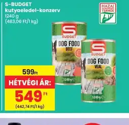 Spar S-Budget kutyaeledel-konzerv ajánlat