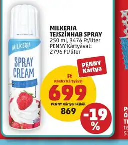 PENNY Milkeria Tejszínhab Spray ajánlat