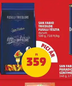 PENNY San Fabio Tricolor Fusilli Tészta ajánlat