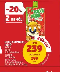 PENNY Kubu Gyümölcs-Püré ajánlat