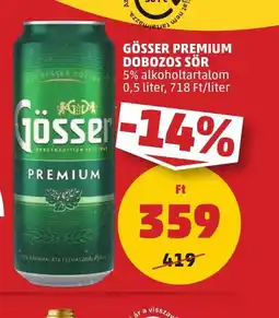 PENNY Gösser Premium Dobozos Sör ajánlat