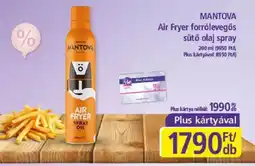 PlusMarket MANTOVA Air Fryer forrólevegős sütő olaj spray ajánlat
