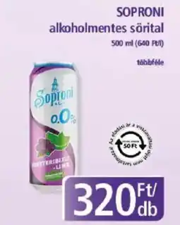 PlusMarket SOPRONI alkoholmentes sörital ajánlat