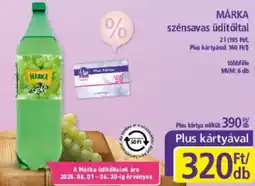 PlusMarket MÁRKA szénsavas üdítőital ajánlat