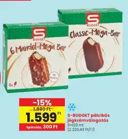 Spar S-BUDGET pálcikás jégkrémválogatás ajánlat
