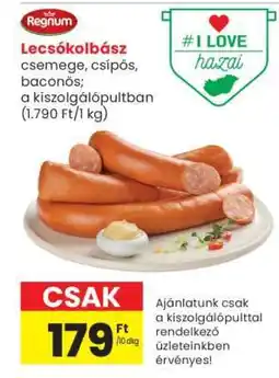 Spar Market Lecsókolbász ajánlat