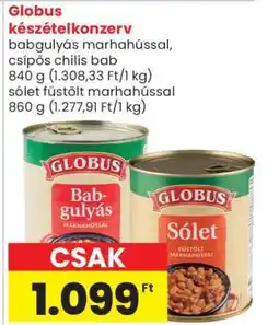 Spar Market Globus készételkonzerv ajánlat