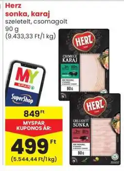 Spar Market Herz sonka, karaj ajánlat