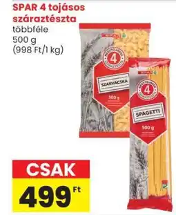 Spar Market SPAR 4 tojásos száraztészta ajánlat