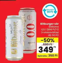 Spar Bitburger sör dobozos ajánlat