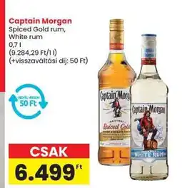 Spar Captain Morgan Spiced Gold rum, White rum ajánlat