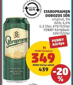 PENNY Staropramen dobozos sör ajánlat