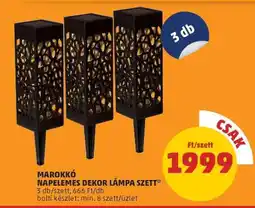 PENNY MAROKKÓ NAPELEMES DEKOR LÁMPA SZETT ajánlat