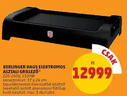 PENNY Berlinger Haus elektromos asztali grillező ajánlat